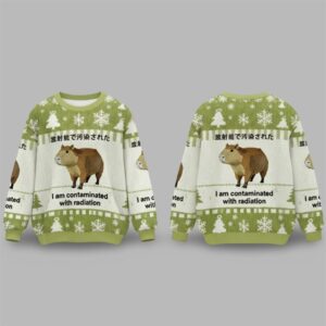 2025 Christmas Capybara Contaminated With Radiation Ugly Sweater - Grishko.com