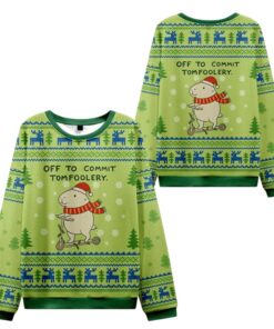 Alternative view of 2025 Christmas Capybara Is Ready To Do Something Bad Ugly Sweater  