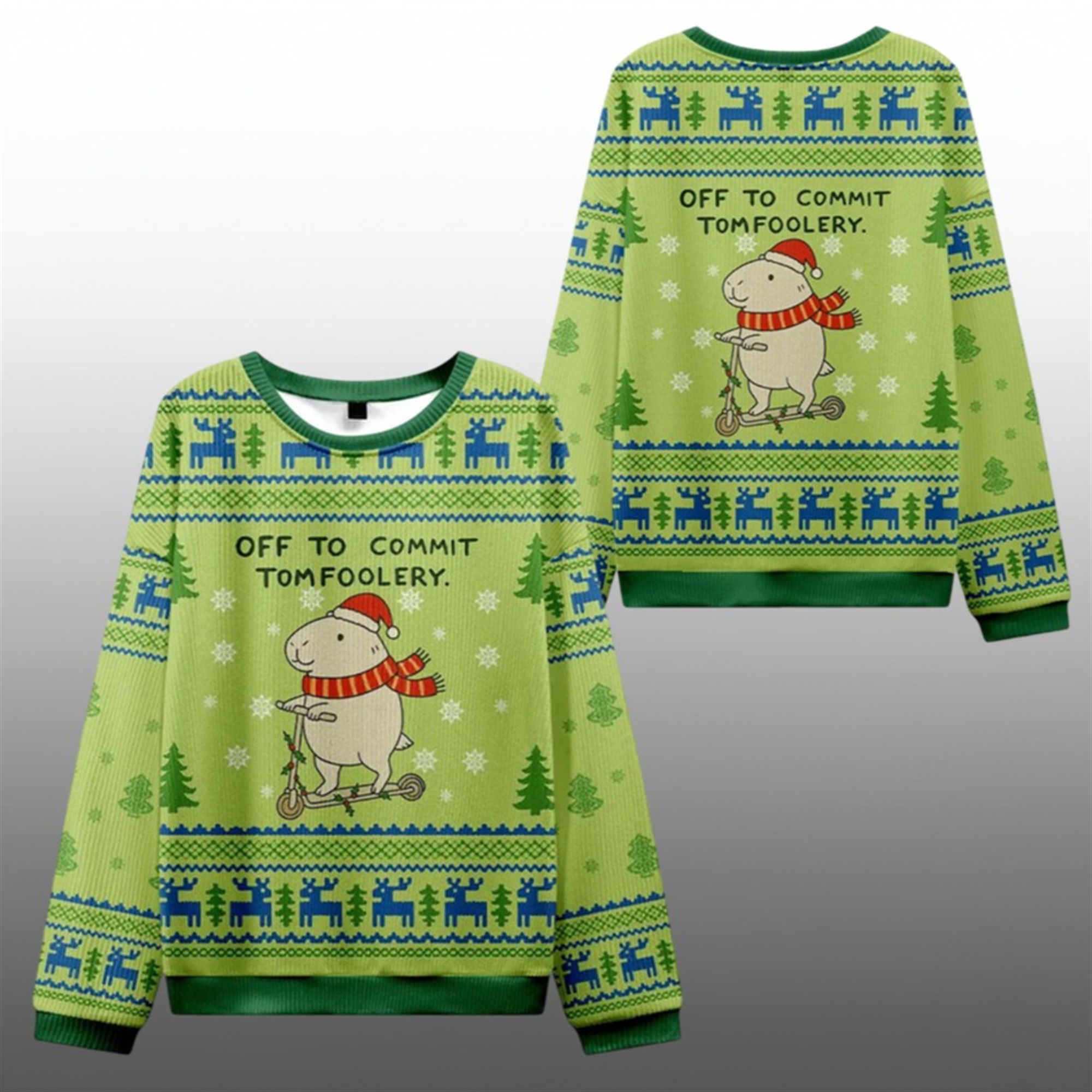 2025 Christmas Capybara Is Ready To Do Something Bad Ugly Sweater - Grishko.com