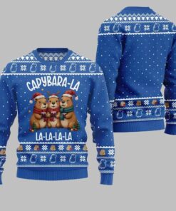 2025 Christmas Capybara La La La Ugly Christmas Sweater  