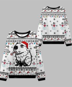2025 Christmas Capybara Smoking Ugly Sweater  