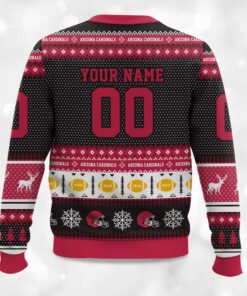Alternative view of 2025 Christmas Cardinals Personalized Ugly Sweater