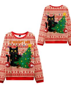 Alternative view of 2025 Christmas Cat It Wasn't Me Ugly Sweater  