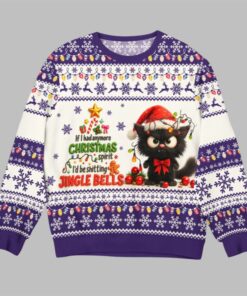 2025 Christmas Cat Jingle Bells Ugly Sweater  