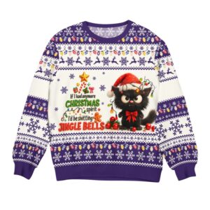 Alternative view of 2025 Christmas Cat Jingle Bells Ugly Sweater - Grishko.com