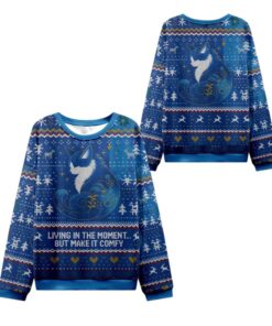 Alternative view of 2025 Christmas Cat Living The Present Ugly Sweater  