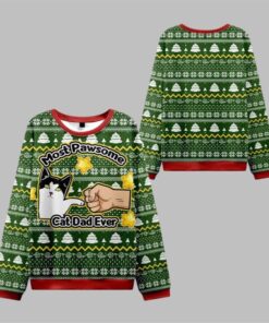 2025 Christmas Cat Mom And Dad Ugly Sweater  