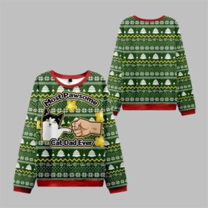 2025 Christmas Cat Mom And Dad Ugly Sweater - Grishko.com