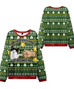 Alternative view of 2025 Christmas Cat Mom And Dad Ugly Sweater  