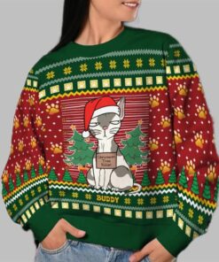 Alternative view of 2025 Christmas Cat Tree Kille Ugly Sweatshirt  