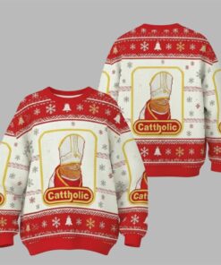 2025 Christmas Cattholic Cat Ugly Christmas Sweater  