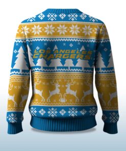 Alternative view of 2025 Christmas Chargers Reindeer Football Ugly Sweater