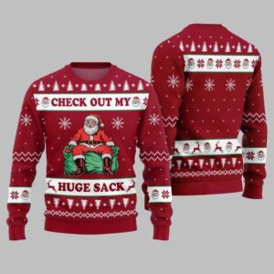 2025 Christmas Check Out My Huge Sack Santa Ugly Christmas Sweater - Grishko.com