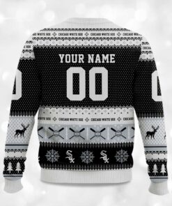 Alternative view of 2025 Christmas Chicago White Sox Personalized Ugly Sweater