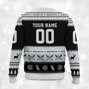 Alternative view of 2025 Christmas Chicago White Sox Personalized Ugly Sweater