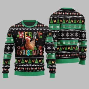 Alternative view of 2025 Christmas Chicken Merry Christmas Ugly Christmas Sweater - Grishko.com