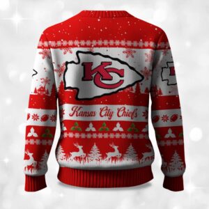 Alternative view of 2025 Christmas Chiefs Festive Reindeer & Tree Ugly Sweater
