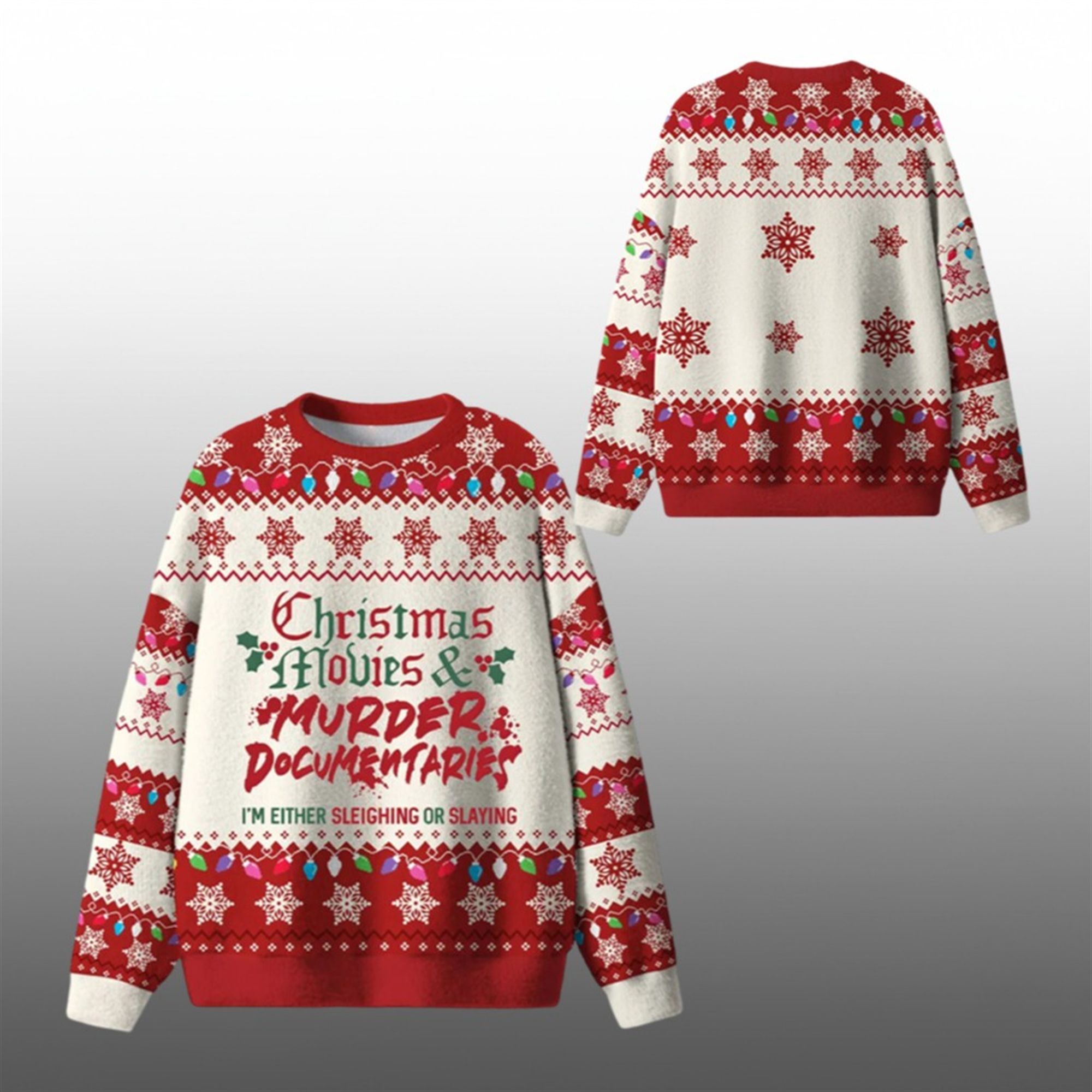 2025 Christmas Christmas And Murder Ugly Sweater - Grishko.com