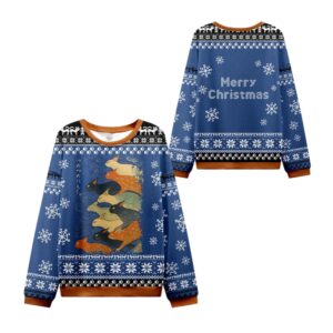 Alternative view of 2025 Christmas Claw-some Ninja Ugly Sweater - Grishko.com