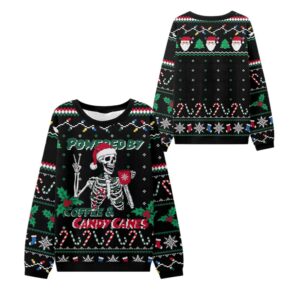 Alternative view of 2025 Christmas Coffee & Candy Canes Ugly Sweater - Grishko.com