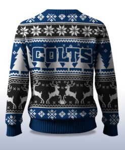 Alternative view of 2025 Christmas Colts Reindeer Football Ugly Sweater