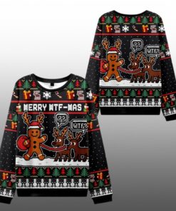 2025 Christmas Confused Reindeer Ugly Sweater  