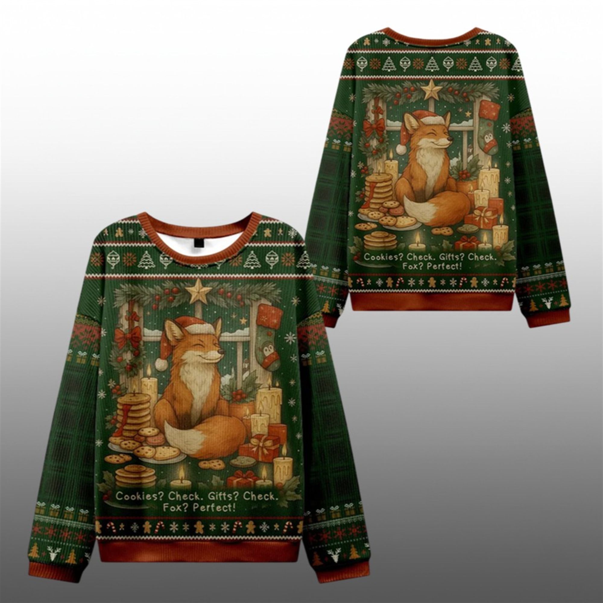 2025 Christmas Cookies Candles and a Foxy Ugly Sweater - Grishko.com