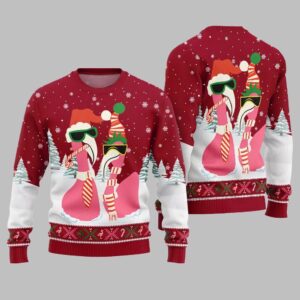 2025 Christmas Cool Flamingo Ugly Christmas Sweater - Grishko.com