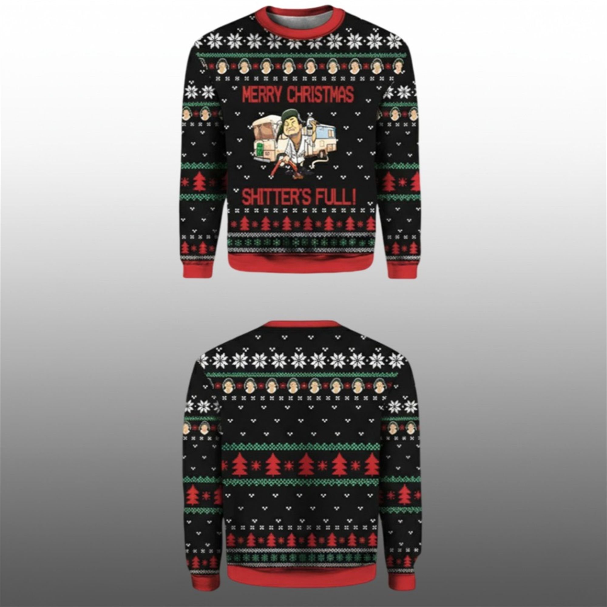 2025 Christmas Cousin Eddie Merry Christmas Shitters Full Ugly Sweater - Grishko.com