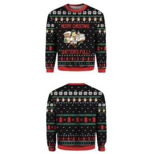 Alternative view of 2025 Christmas Cousin Eddie Merry Christmas Shitters Full Ugly Sweater - Grishko.com