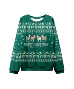 Alternative view of 2025 Christmas Cow Merry Christmas Ugly Sweater  