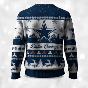 Alternative view of 2025 Christmas Cowboys Festive Reindeer & Tree Ugly Sweater
