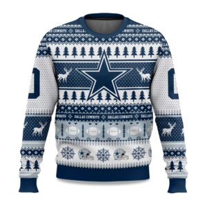 2025 Christmas Cowboys Personalized Ugly Sweater