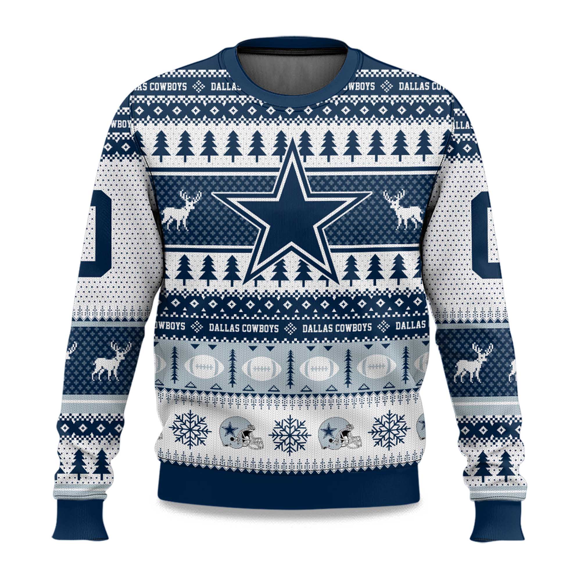 2025 Christmas Cowboys Personalized Ugly Sweater