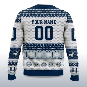 Alternative view of 2025 Christmas Cowboys Personalized Ugly Sweater