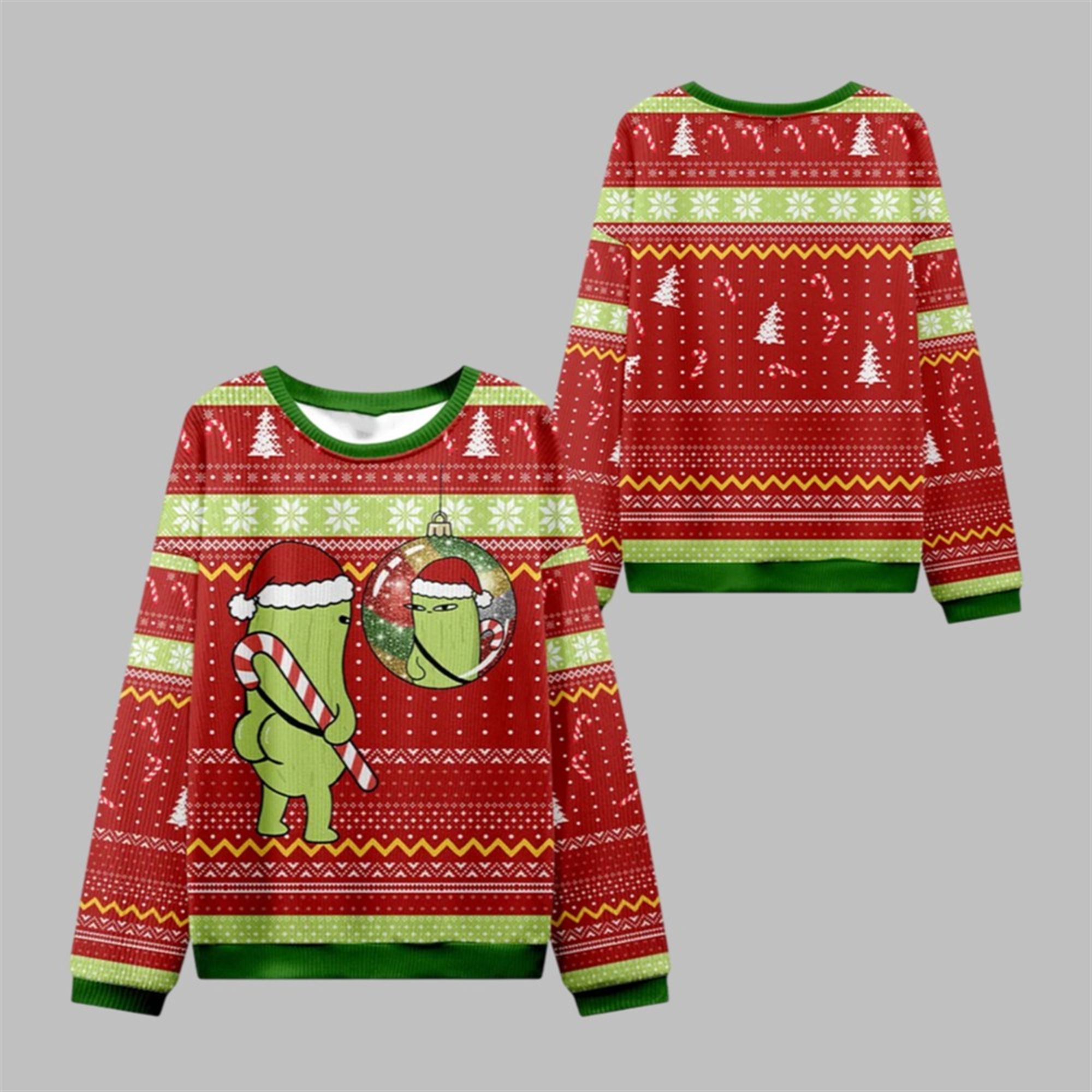 2025 Christmas Cucumber Ugly Christmas Sweater - Grishko.com