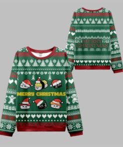 2025 Christmas Cute Sushi Cat Ugly Sweater  