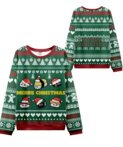 Alternative view of 2025 Christmas Cute Sushi Cat Ugly Sweater  