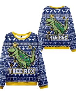 Alternative view of 2025 Christmas Cute Tree Rex Ugly Sweater  