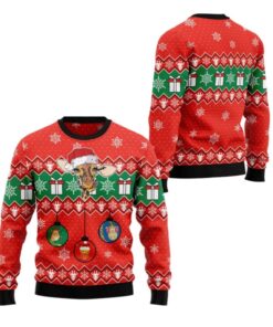 Alternative view of 2025 Christmas Dachshund Ugly Lovely Giraffe Sweater  
