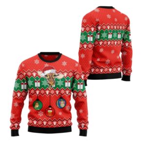 Alternative view of 2025 Christmas Dachshund Ugly Lovely Giraffe Sweater - Grishko.com
