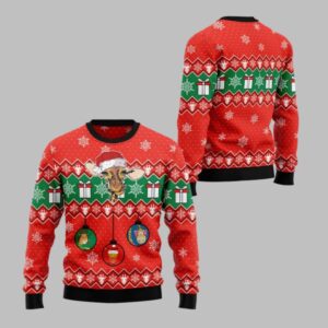 2025 Christmas Dachshund Ugly Lovely Giraffe Sweater - Grishko.com