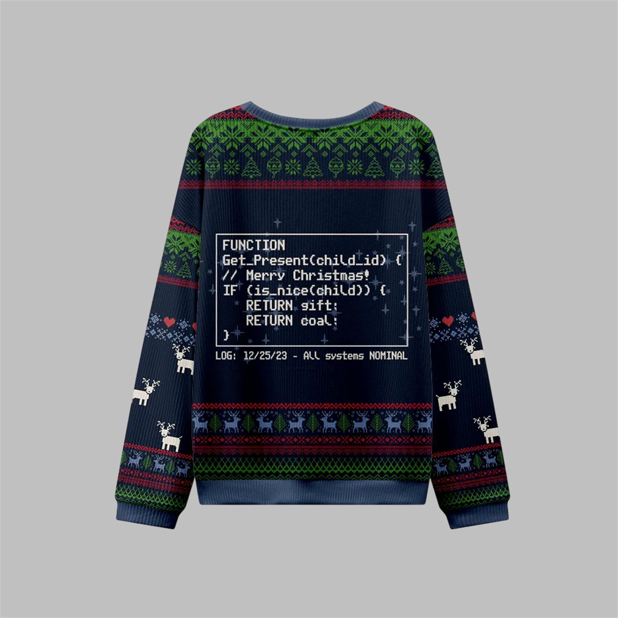 2025 Christmas Database Never Out of Sync Ugly Sweater - Grishko.com - Image 3