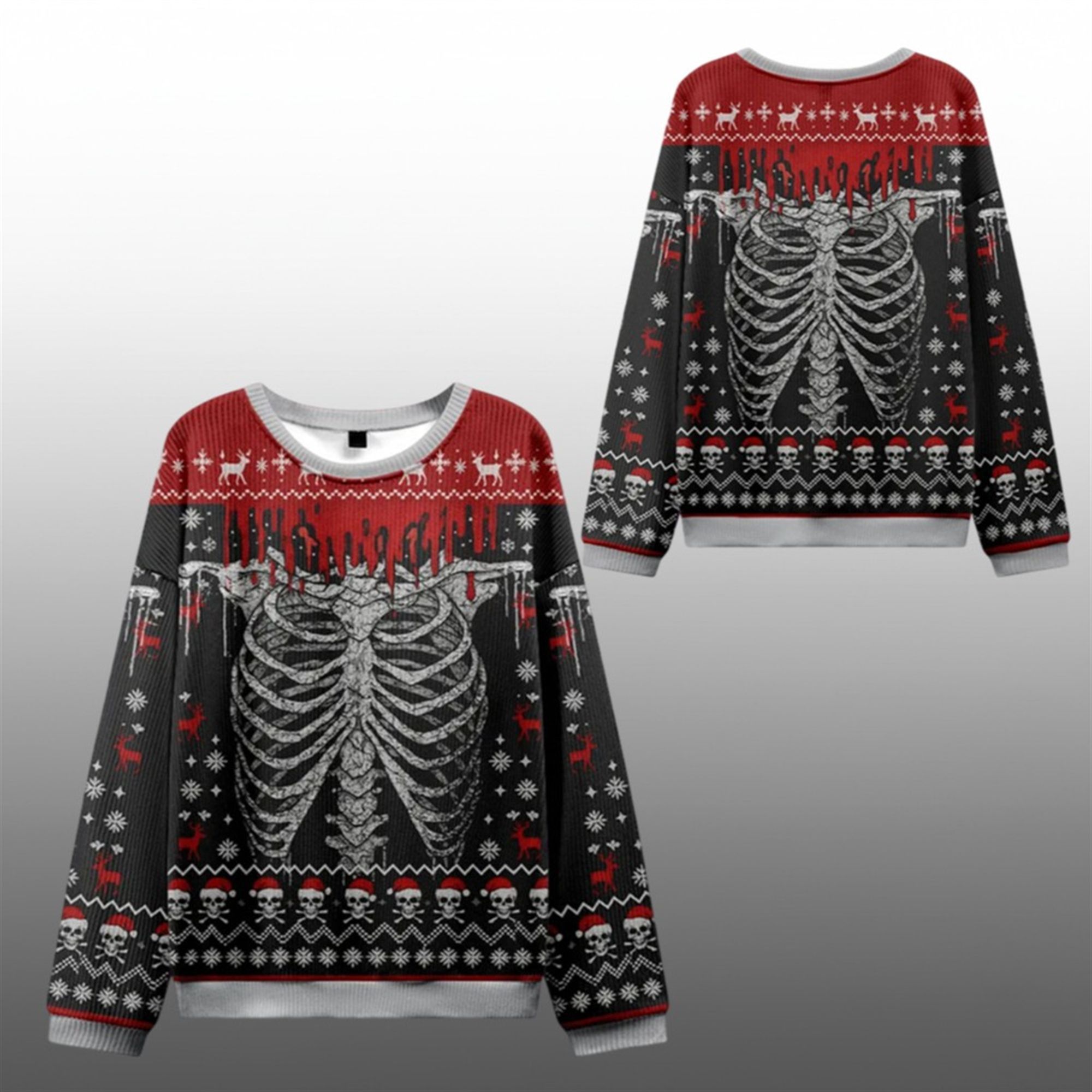2025 Christmas Deadly Festive Vibes Ugly Sweater - Grishko.com