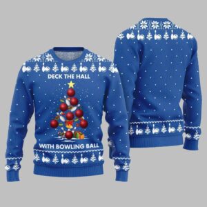 2025 Christmas Deck The Hall With Bowling Ball Xmas Sweater - Grishko.com