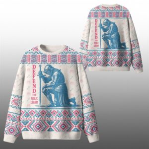 2025 Christmas Defend The Public Library Ugly Sweater - Grishko.com