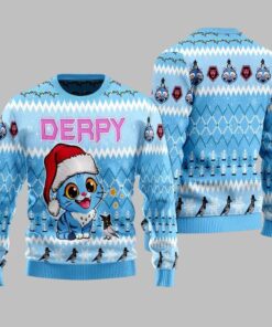 2025 Christmas Derpy Tiger Ugly Christmas Sweater  