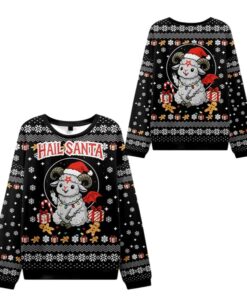 Alternative view of 2025 Christmas Devil Sheep Hail Santa Ugly Sweater  