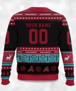 Alternative view of 2025 Christmas Diamondbacks Personalized Ugly Sweater