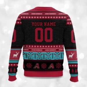 Alternative view of 2025 Christmas Diamondbacks Personalized Ugly Sweater